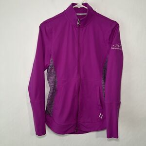 Jofit Arcadia Bluffs Full Zip Golf Jacket Womens XS Purple Pockets Performance